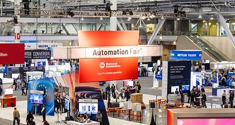 Showfloor view of Automation Fair for related content panels