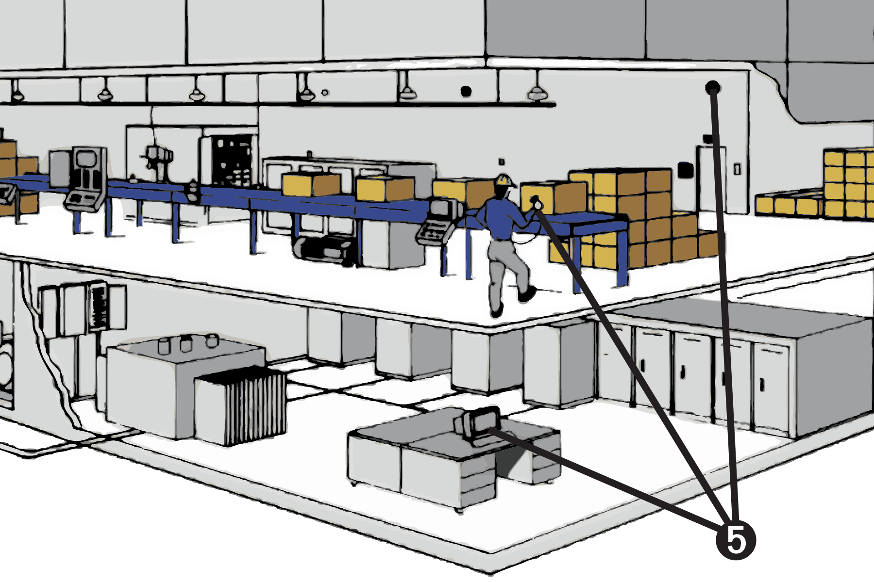 Data and Communication graphic close up for plantwide solutions