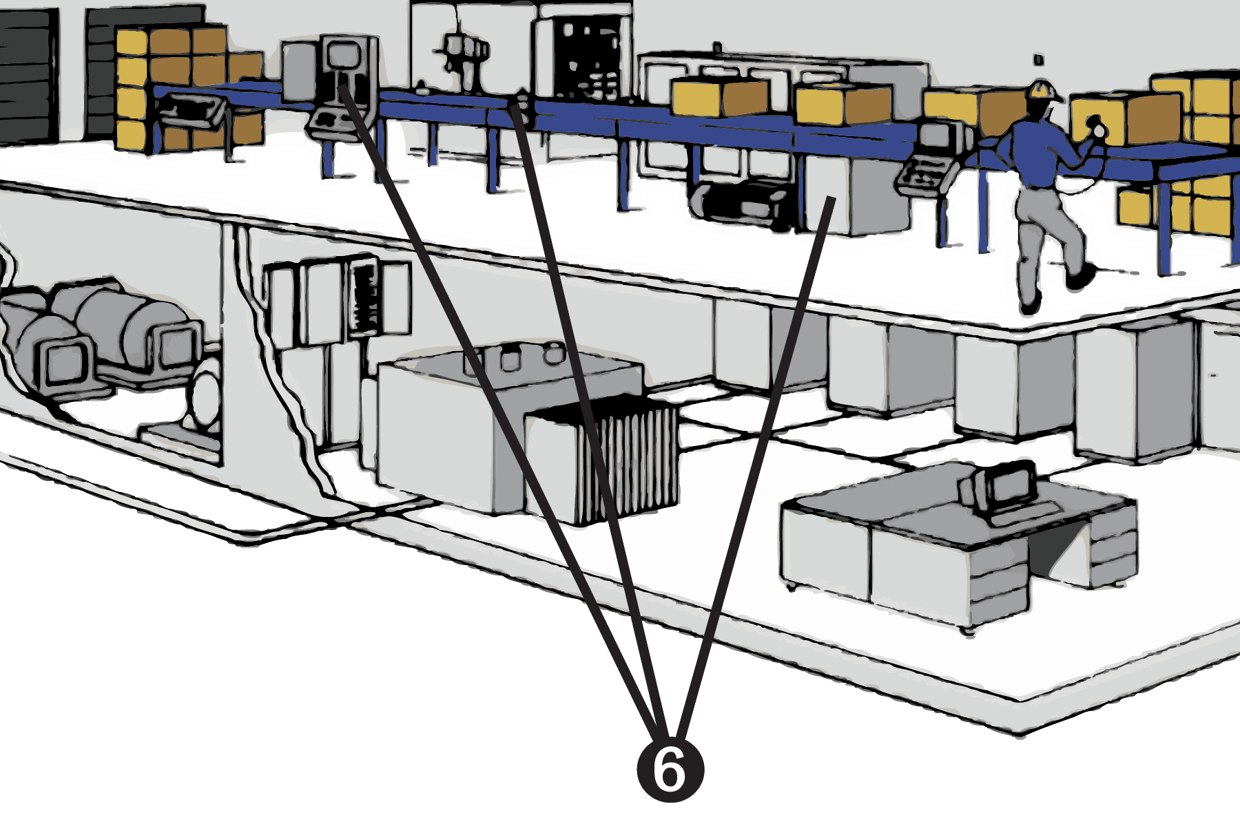 Automation and Control graphic close up for plantwide solutions