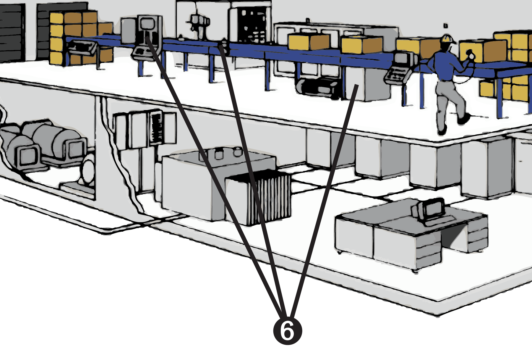 Automation and Control graphic close up for plantwide solutions